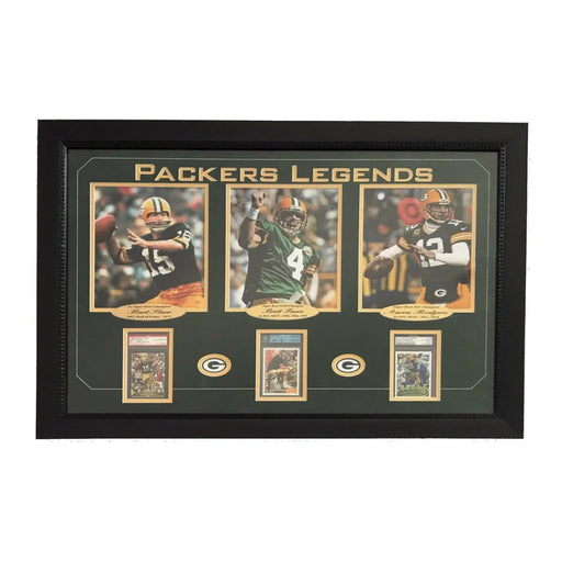 Favre Starr Rodgers Signed Packers 8X10 Card Collage JSA BGS PSA Rookie