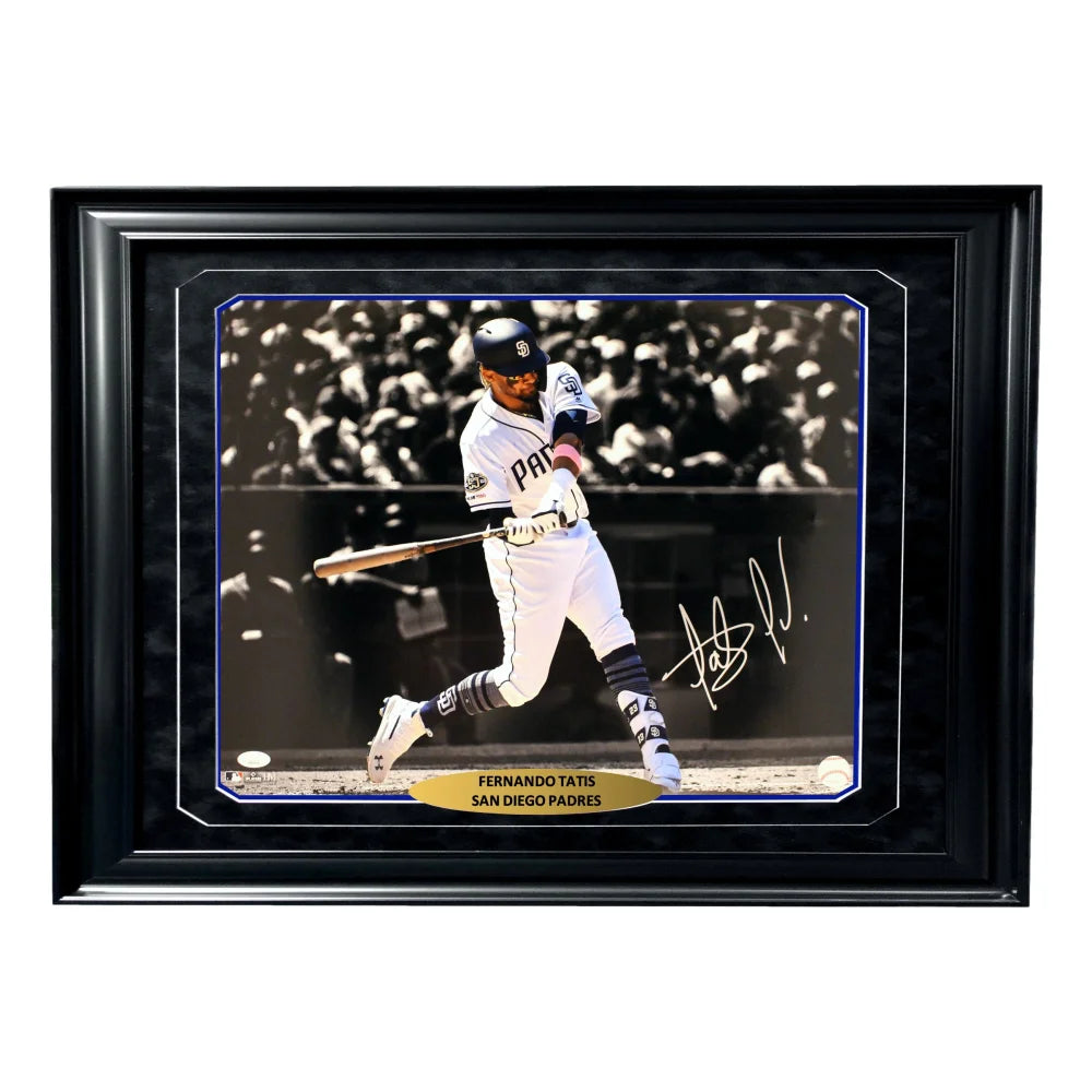 Fernando Tatis Autographed San Diego Padres 16x20 Photo Framed JSA Signed