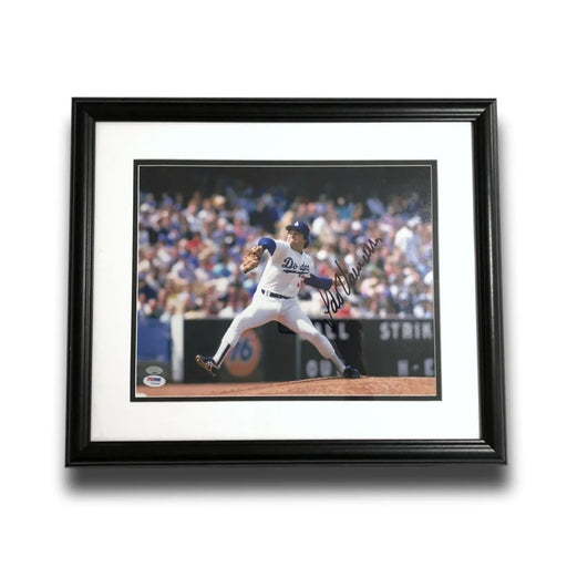 Fernando Valenzuela Signed Los Angeles Dodgers 11X14 Photo Framed PSA/DNA COA LA