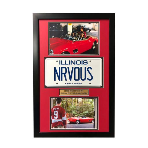 ’Ferris Bueller’s Day Off’ Matthew Broderick Movie Car License Plate Framed Collage