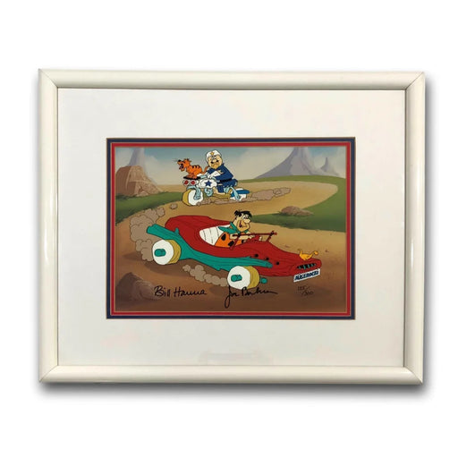 Flintstones Hand Painted Hanna Barbera Signed Animation Cel Framed #/300 JSA COA