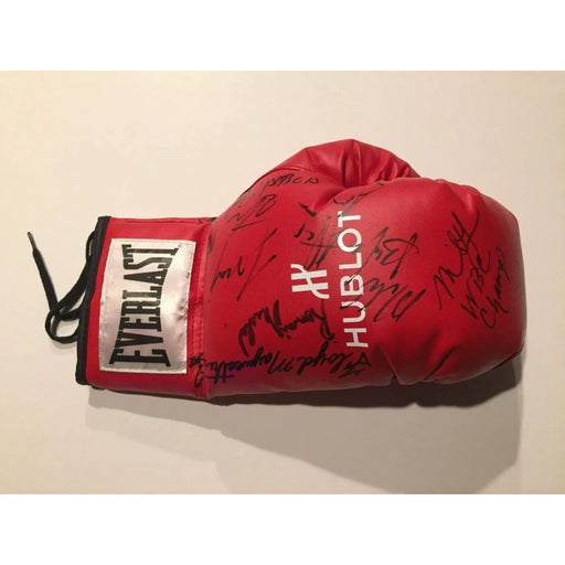 Floyd Mayweather Freddie Roach Michael Buffer Arum Signed Boxing Glove JSA COA