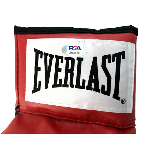 Floyd Mayweather Jr. Signed Red Everlast Left Boxing Glove PSA/DNA COA Autograph