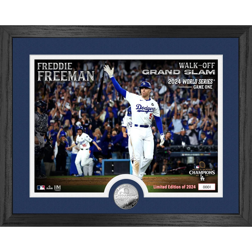 Freddie Freeman Los Angeles Dodgers 2024 World Series Grand Slam Silver Coin Framed 8x10 Photo