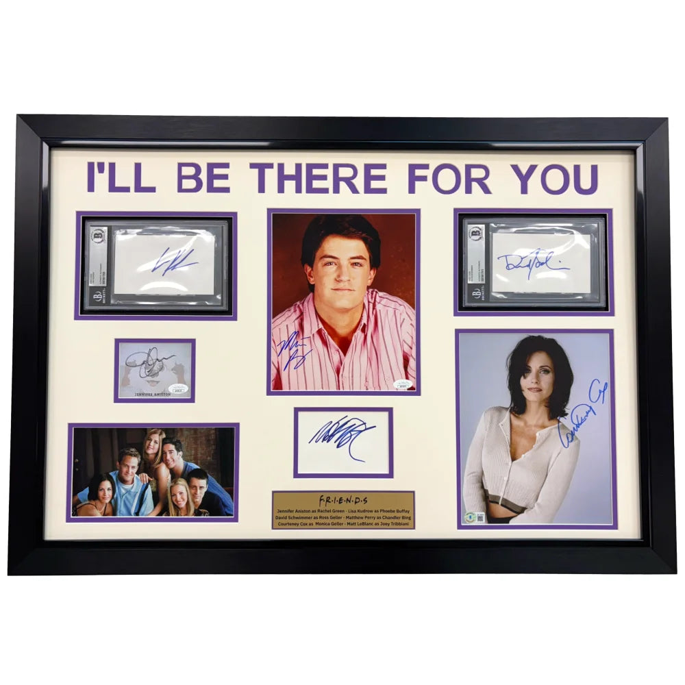 Friends Cast Autographed Framed Collage Signed BAS JSA 8x10 Photo Cut Perry Cox