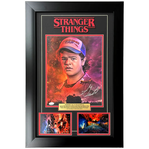 Gaten Matarazzo Autographed Stranger Things Dustin 11x14 Photo Framed JSA Signed