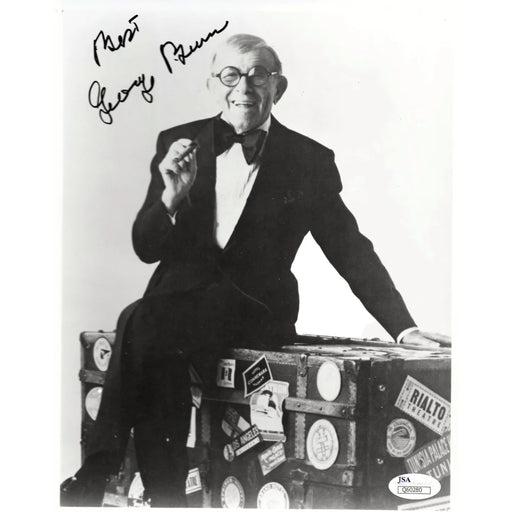 George Burns Signed 8x10 Photo JSA COA W/ Kenny Rogers Autograph