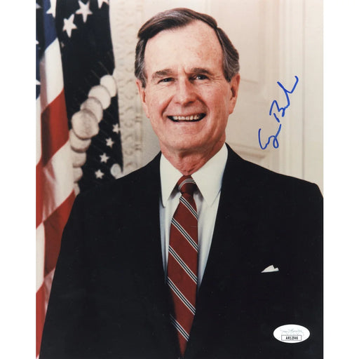 George H.W. Bush Autographed 8x10 Photo JSA COA President Signed