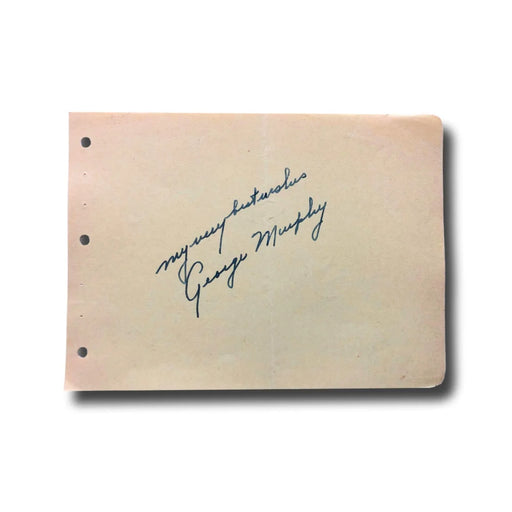 George Murphy Hand Signed Album Page Cut JSA COA Autograph Sag Usa Senator Actor