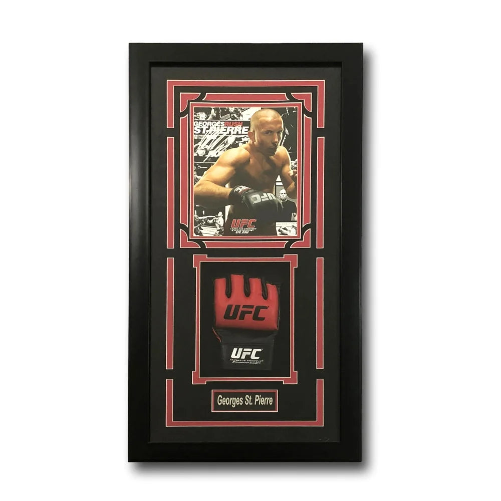 Georges St. Pierre Signed 8x10 Framed UFC Glove JSA COA Autograph Gsp St-pierre