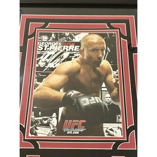 Georges St. Pierre Signed 8X10 Framed UFC Glove JSA COA Autograph Gsp St-Pierre