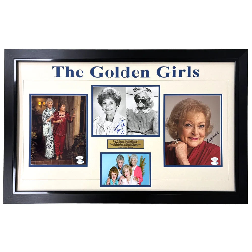 The Golden Girls Cast Signed 8x10 Photos Framed Betty White Bea Arthur Rue McClanahan Estelle Getty JSA