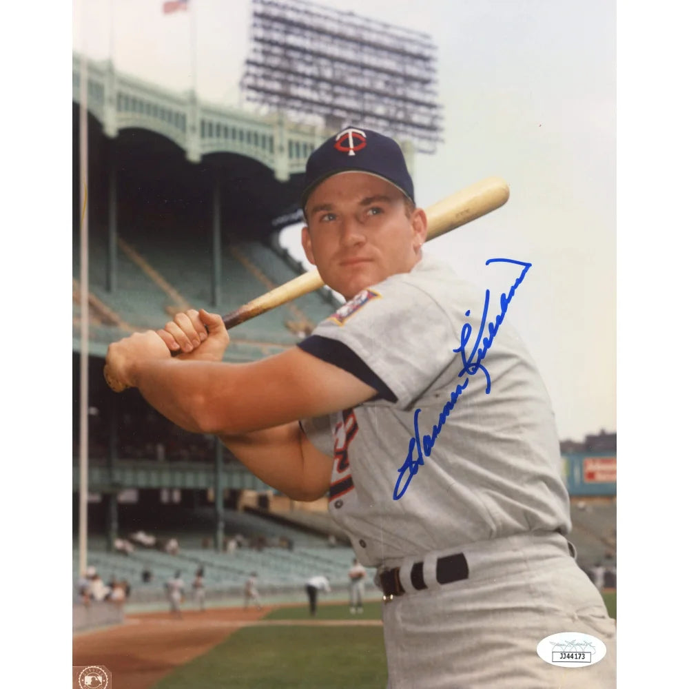 Harmon Killebrew Signed 8x10 Photo JSA COA Autograph Minnesota Twins Batting