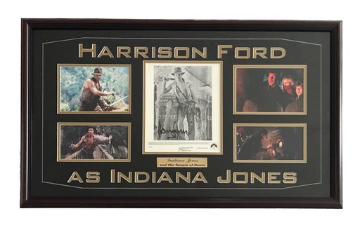 Harrison Ford Signed Indiana Jones Framed Temple Doom Collage COA JSA Autograph