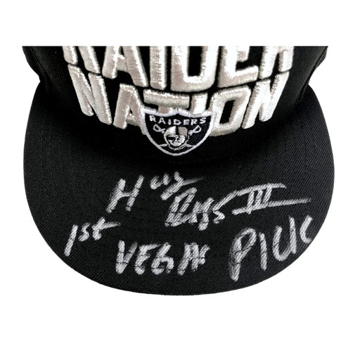 Henry Ruggs Signed Inscribed 1st Pick Las Vegas Raiders Nation Hat JSA COA Autograph