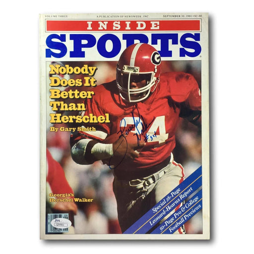 Herschel Walker Signed Inside Sports Magazine Georgia Bulldogs JSA COA Photo