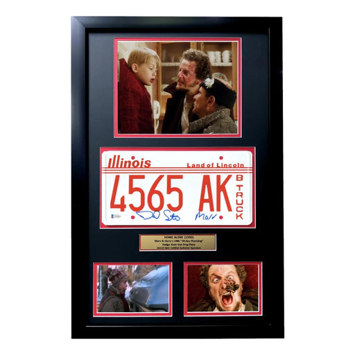 Home Alone Daniel Stern Signed Movie Car License Plate Framed BAS Autograph Marv