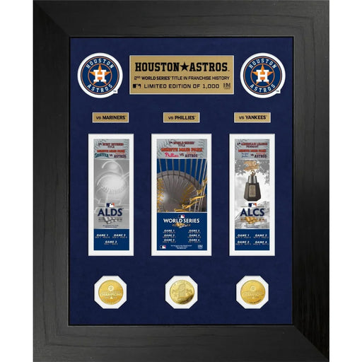 Houston Astros World Series Ticket / Gold Coin Framed Collage