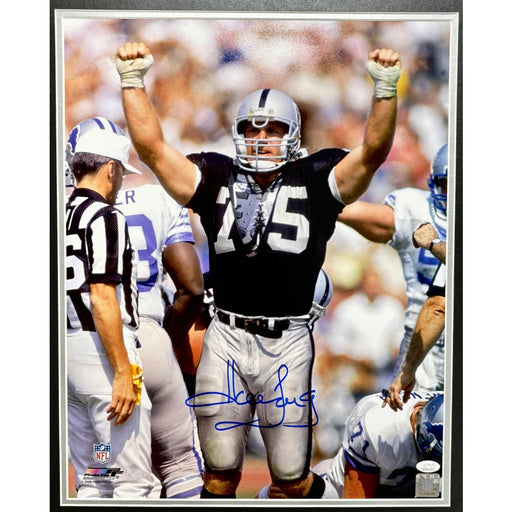 Howie Long Autographed Oakland Los Angeles Raiders 16x20 Framed Photo COA Signed