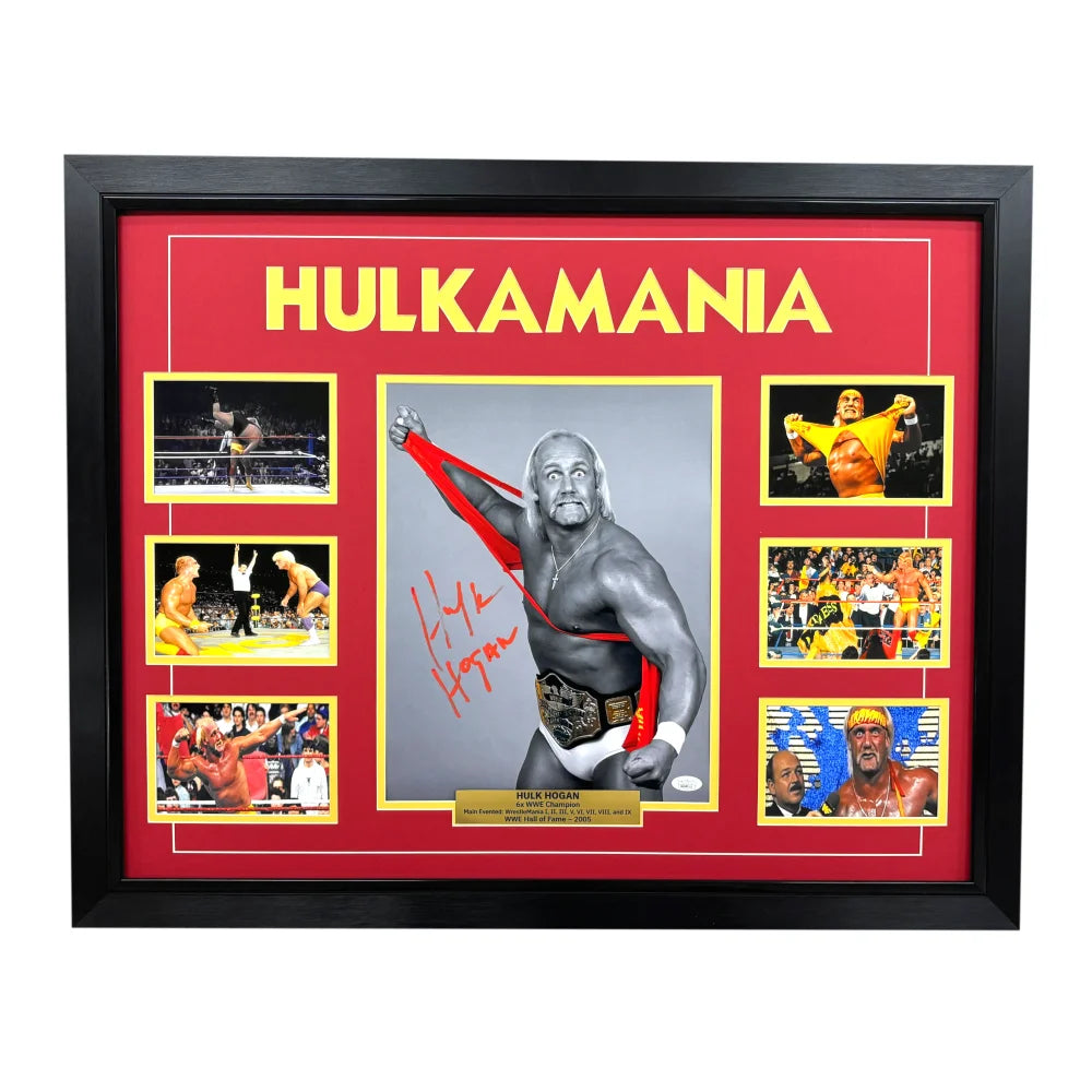 Hulk Hogan Autographed 11x14 Framed JSA COA WWE Hall of Fame Signed Hulkamania