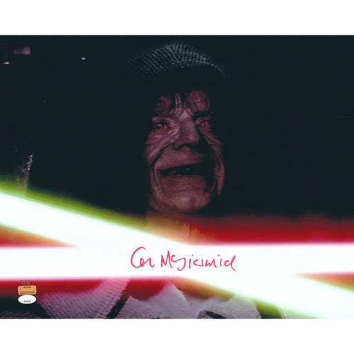 Ian McDiarmid Autographed 16x20 Photo #D/5 Star Wars Emperor Palpatine JSA COA Lightsabers Metallic