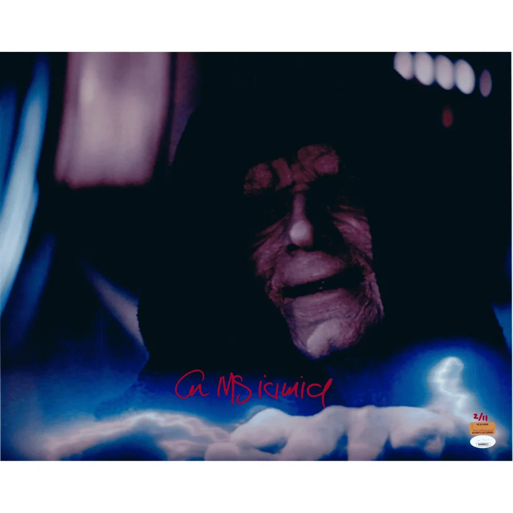 Ian McDiarmid Autographed 16x20 Photo #D/5 Star Wars Emperor Palpatine JSA COA Close Up Metallic