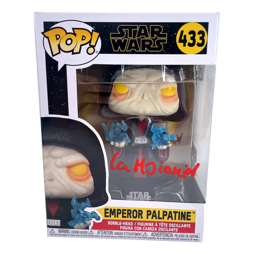 Ian McDiarmid Autographed Funko Pop Star Wars Emperor Palpatine 433 JSA IGM COA Signed