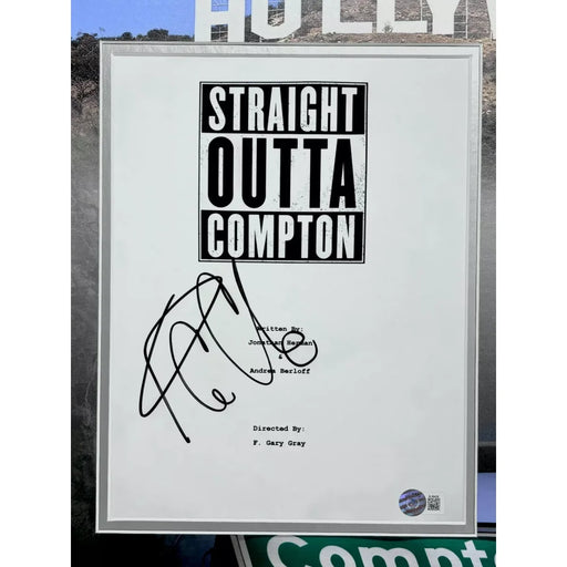 Ice Cube Autographed Script Straight Outta Compton Framed Collage BAS COA Photo Signed