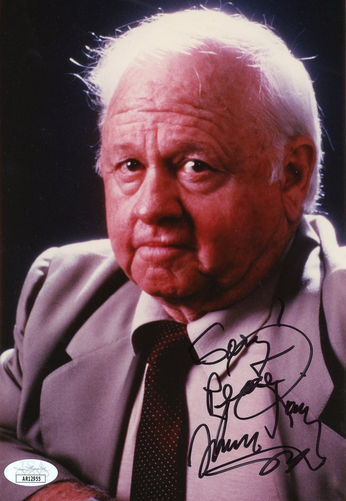 Mickey Rooney Autographed 8x10 Photo JSA COA Hollywood Actor Signed