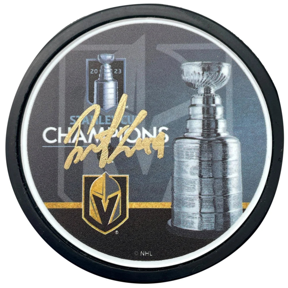 Ivan Barbashev Autographed Stanley Cup Vegas Golden Knights Hockey Puck COA IGM Signed