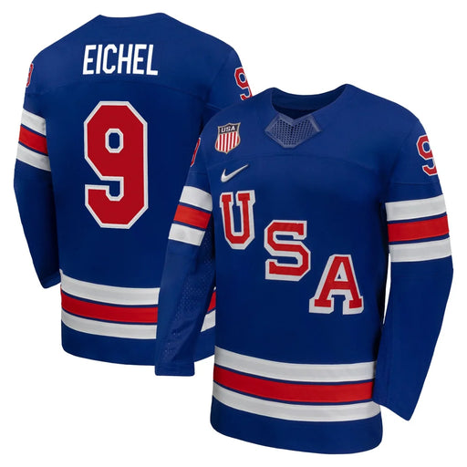 Jack Eichel Nike Team USA 2026 Olympic Hockey Blue Away Men’s Jersey