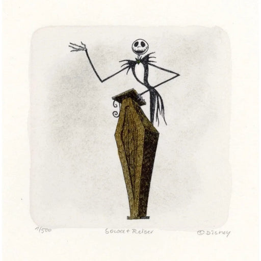 Jack Skellington Nightmare Before Christmas Sowa & Reiser #/500 Hand Painted Etching Podium