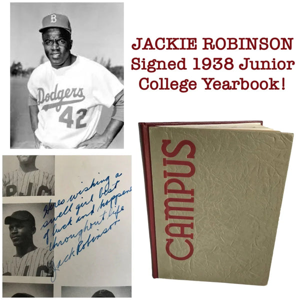 1978年ロサンゼルスドジャース　yearbook サイン入り Jackie Robinson Signed 1938 Pasadena J.c Yearbook Pre Dodgers Jsa
