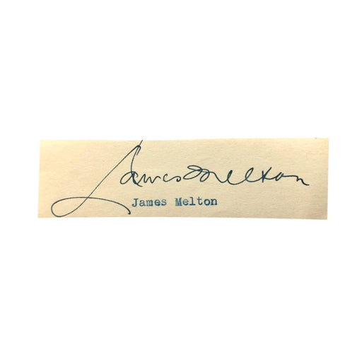 James Melton Hand Signed Page Cut JSA COA Autograph Actor Singer