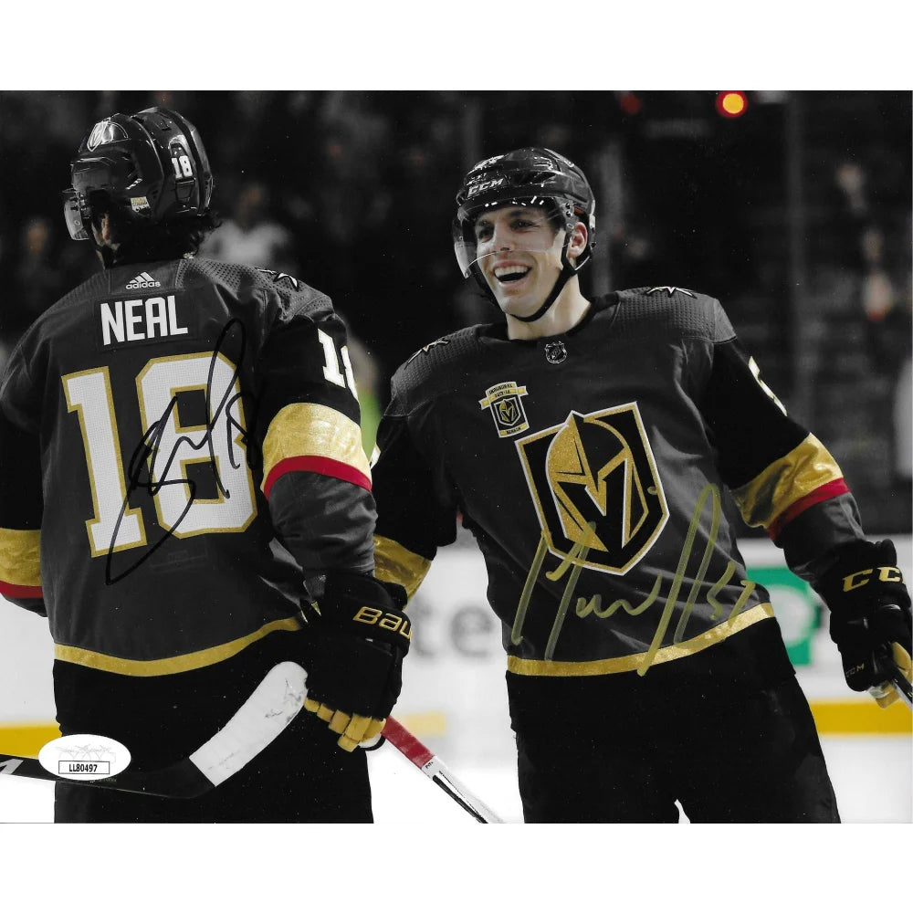 James Neal / David Perron Dual Autographed Vegas Golden Knights 8x10 Photo JSA COA NHL Signed 18