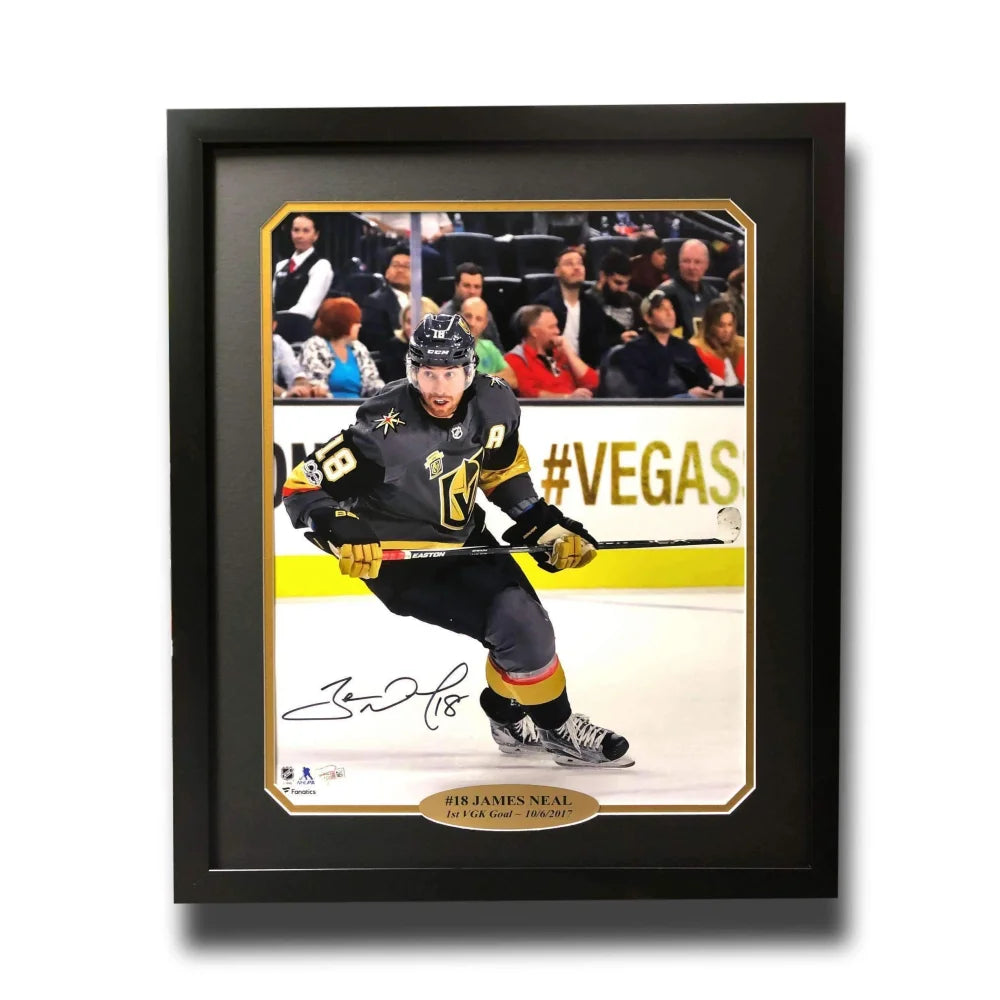 James Neal Signed 16X20 ’1st VGK Goal’ Photo Framed COA Vegas Golden Knights Autograph