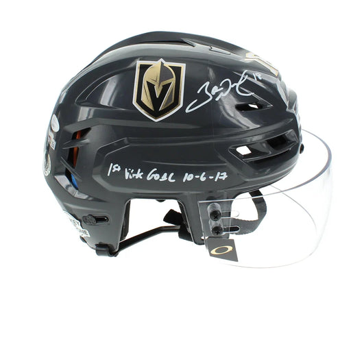 James Neal Signed & Game Used Vegas Golden Knights Grey Helmet Inscribed ’1st Goal’ COA JSA VGK