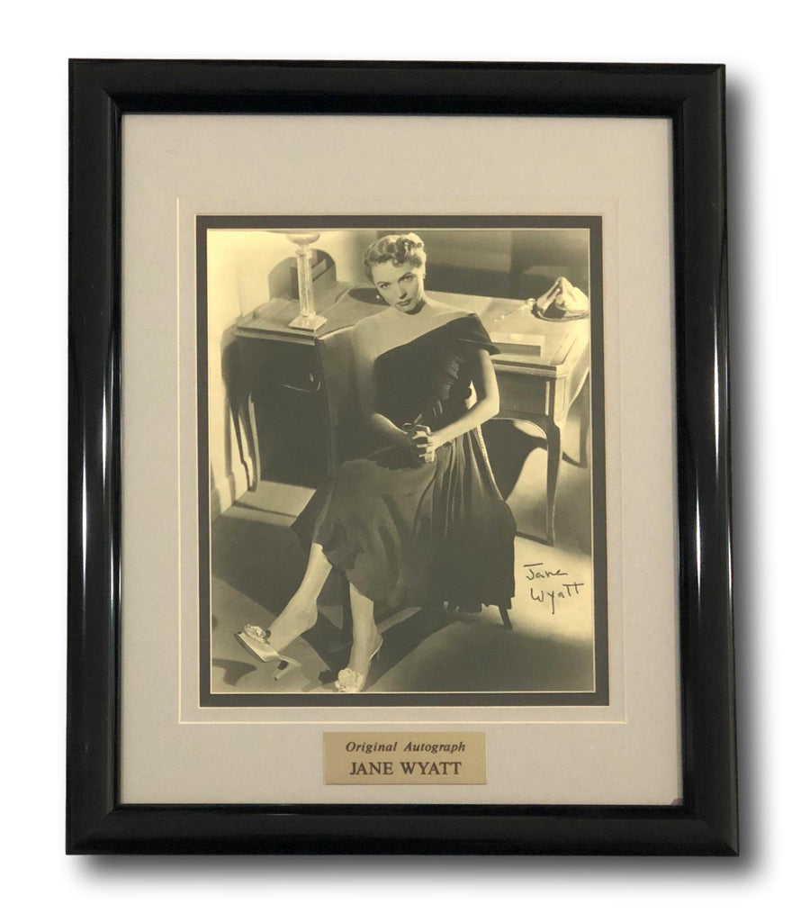 Jane Wyatt Signed 8X10 JSA COA Photo Framed Autograph Father Knows Best