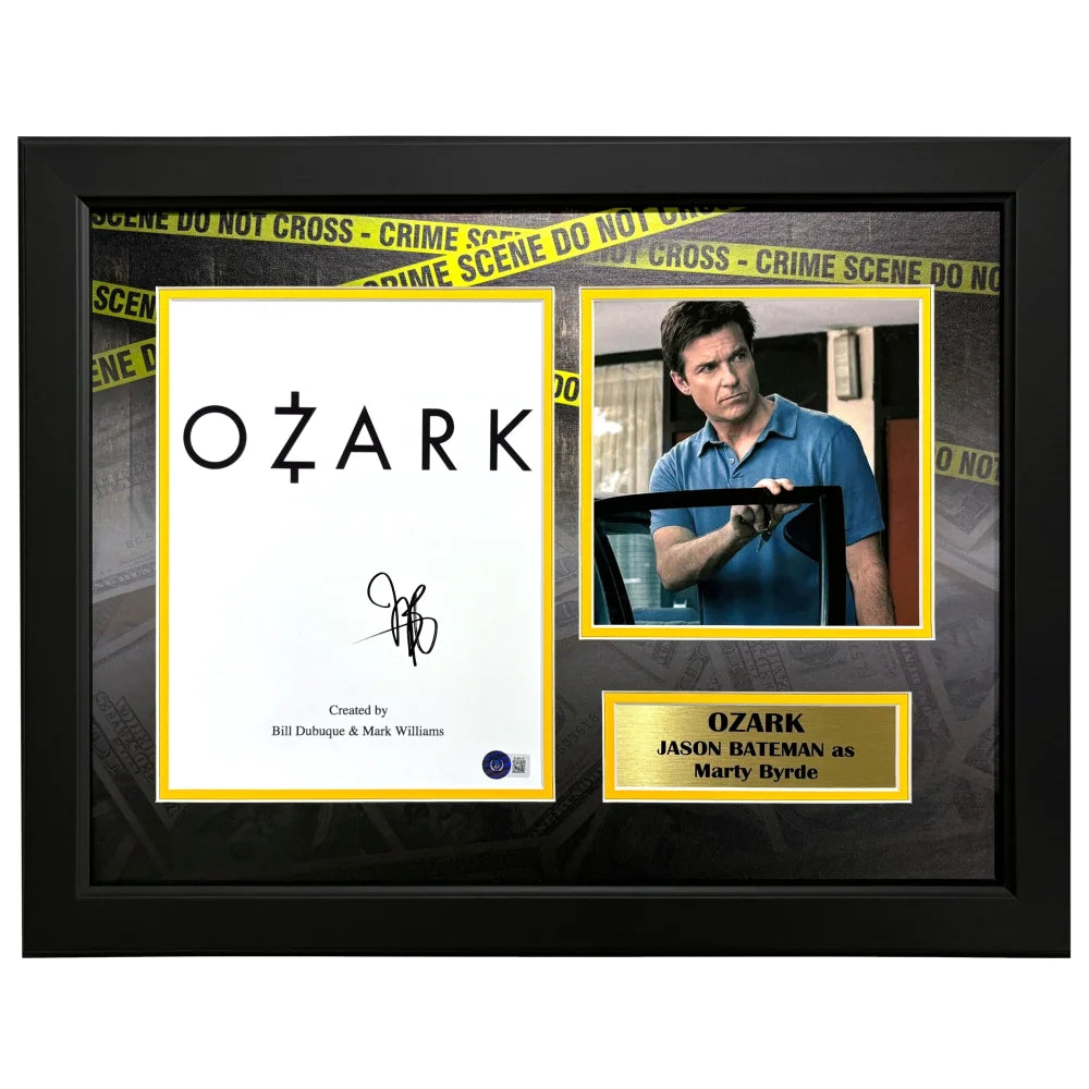 Jason Bateman Writing Jason Bateman Autographed Script Ozark Framed Collage Bas Coa Photo ...