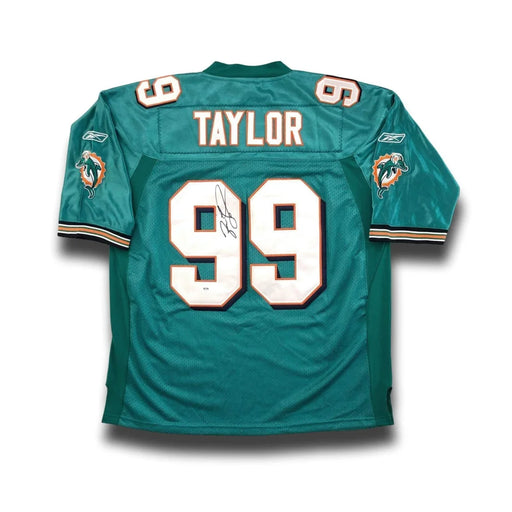 Jason Taylor Signed Miami Dolphins Jersey COA PSA/DNA Teal Autograph Home