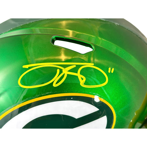 Jayden Reed Autograph Green Bay Packers FS Authentic Speed Flash Helmet COA BAS