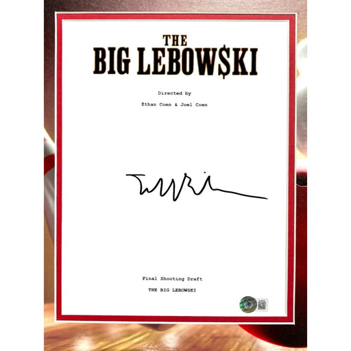 Jeff Bridges Autographed Big Lebowski Script Framed Collage BAS COA Photo Signed