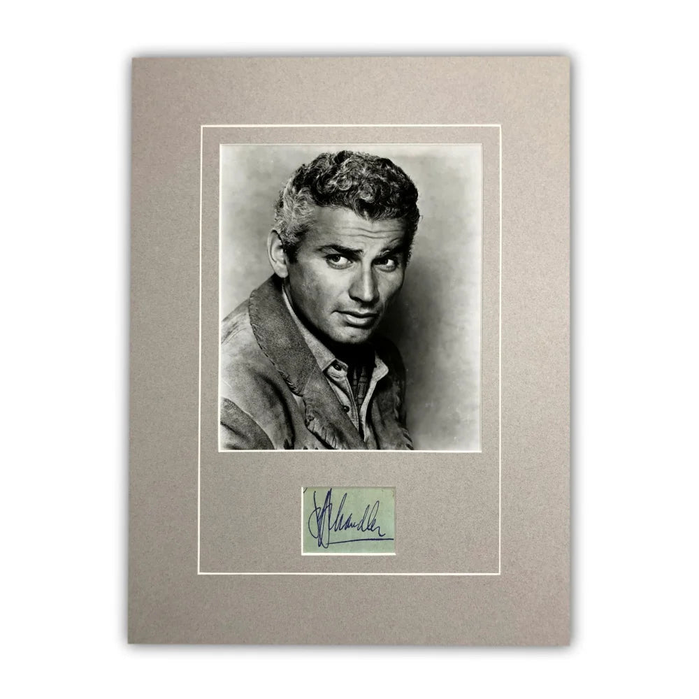 Jeff Chandler Signed Cut Photo Matted JSA COA Autograph 11X14 Broken Arrow Actor