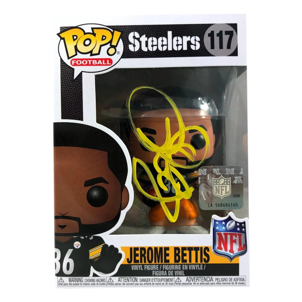 Jerome Bettis Autographed Funko Pop #117 JSA COA Pittsburgh Steelers Bus Signed