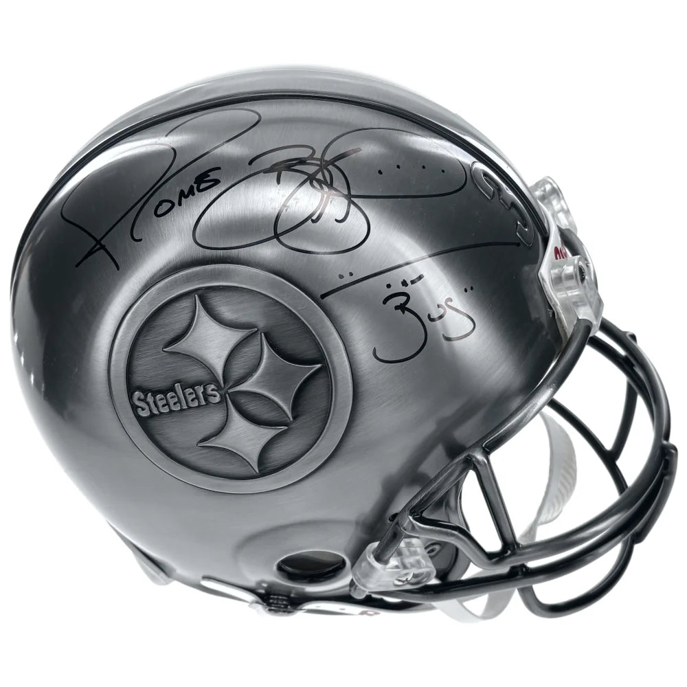 Jerome Bettis Autographed Pittsburgh Steelers Pewter FS Helmet #D/36 JSA Signed