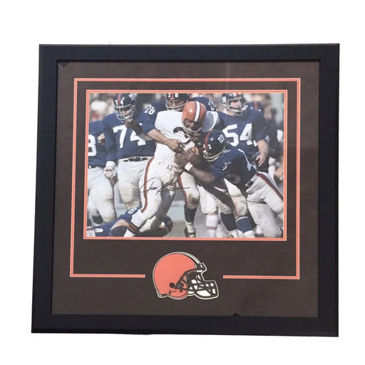 Jim Brown Signed 16X20 Photo Framed Cleveland Fanatics COA