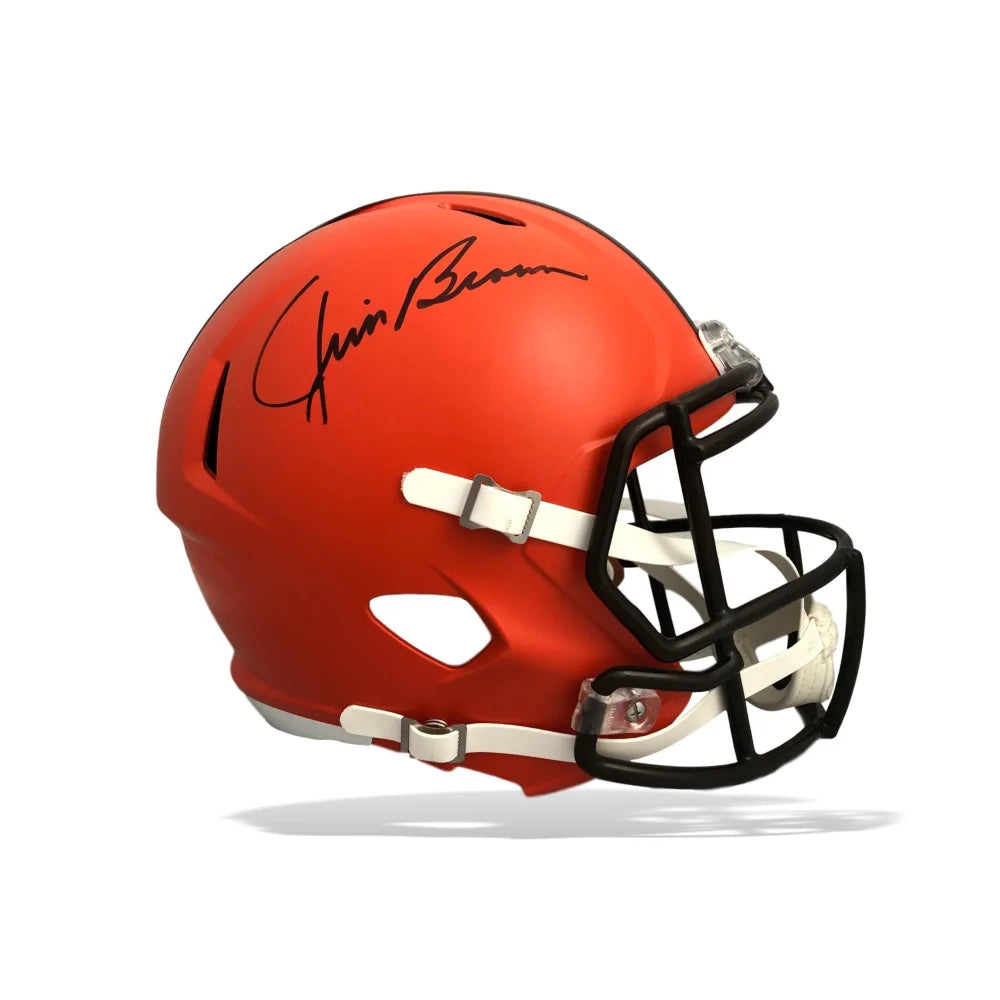 Jim Brown Signed Cleveland Browns FS Speed Helmet JSA COA Autograph