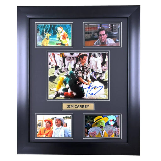 Jim Carrey Autographed 8x10 Framed Photo JSA Ace Ventura The Mask Grinch Dumb & Dumber Signed