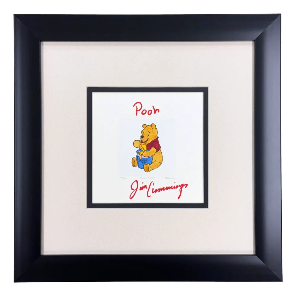 Jim Cummings Signed Winnie The Pooh Etching Art JSA Sowa & Reiser /500 Disney Autographed