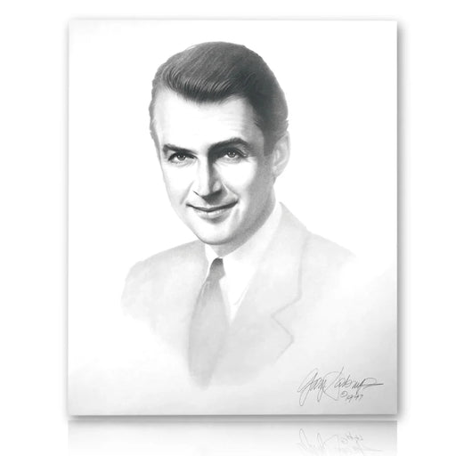 Jimmy Stewart 20x24 Lithograph by Artist Gary Saderup Signed Poster Photo James